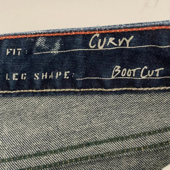 Eddie Bauer Brook Curvy Boot Cut 5 Pocket Med Dark Wash Denim Jeans Blue Sz 4 - Picture 7 of 11